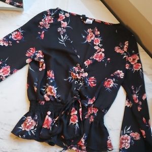 2 for $20 Floral H&M chiffon blouse